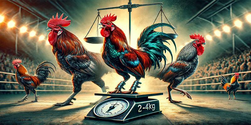 Ba cấp độ thi đấu đá gà chọi: nặng, trung bình, nhẹ, đảm bảo công bằng